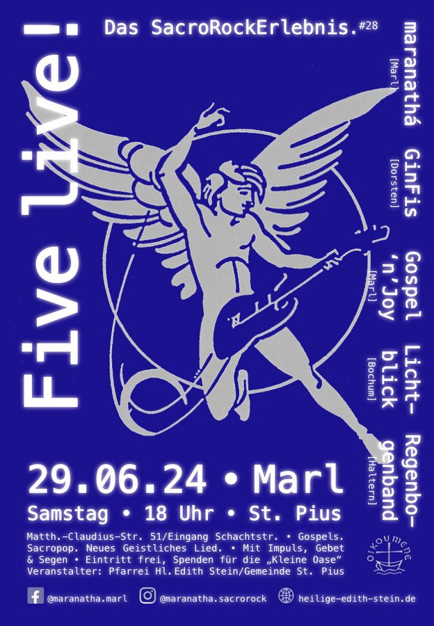 Plakat: Five live! – Das SacroRockErlebnis.